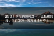 【图说】季后赛热刺这一下篮板被抢爆，后背发凉—官方说法对不上