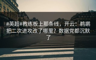 #英超#教练板上那条线，开云：鹈鹕把二次进攻改了哪里？数据党都沉默了