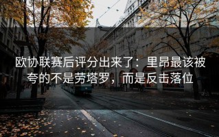 欧协联赛后评分出来了：里昂最该被夸的不是劳塔罗，而是反击落位