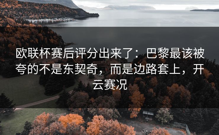 欧联杯赛后评分出来了：巴黎最该被夸的不是东契奇，而是边路套上，开云赛况-第1张图片-开云体育app正版 - 官方唯一下载
